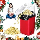 RANJIMA Popcornmaschine,1200W Rot Retro Popcorn Maschine,Mini Popcornmaschine Heißluft mit Antihaftbeschichtung , 3 Minuten Schnell für Zuhause Filme,Kindergeburtstag und Weihnachten Partys