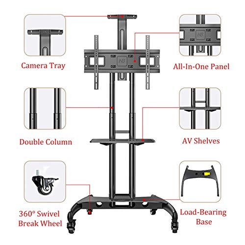 Soporte Universal Rodante Ajustable para TV de Piso miniatura 3