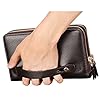 Mens Wallet Long Leather Cellphone Clutch Wallet Purse for Men Business Hand Cluth Bag Cell Phone Holster Card Holder Card Lots Case Large Travel Wallet Gift for Father Husband Boyfriend (Brown) #2