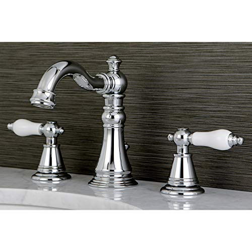 Mélangeur lavabo 3 trous Kingston Brass chrome brillant style rétro