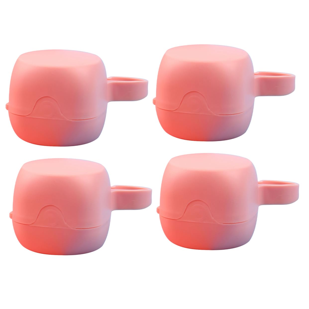 Beatifufu 4pcs Holder Compact Pacifier Storage Box Teething Pacifier Case Holder Material Stable Portable Easy to Store Color