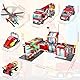 YOOHBERRYS City Feuerwehr Bausteine, 826 Teile Feuerwehrstation Set Kinder, Feuerwehrauto LKW Helicopter Spielzeugset Krankenwagen Feuerwehr Spielzeug Geschenk für Kinder Jungen Mädchen 6+ Jahren