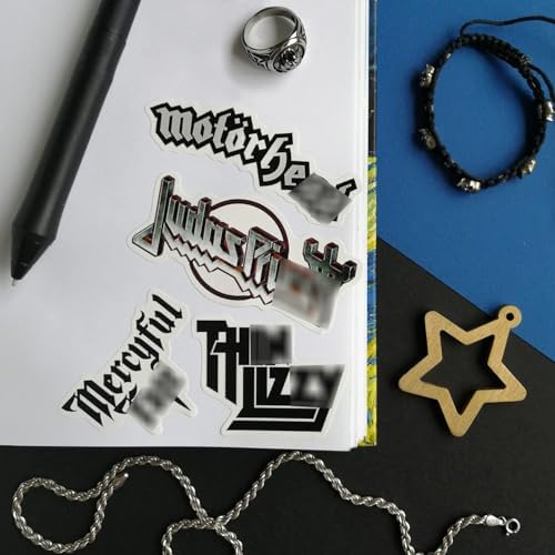 BulbaCraft Sticker Pack - Heavy Metal Band Stickers, 38 Pieces, Strong Adhesive & Waterproof, Laptop Stickers — view 6