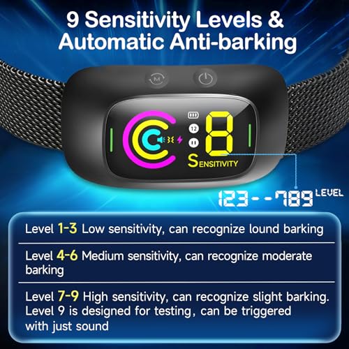 image for Niocomio Dog Bark Collar, Smart Bark Collar for Large Medium Small Dog