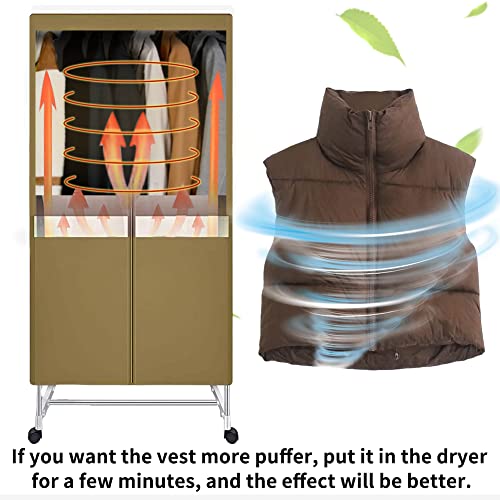 Keomud Women's Winter Crop Vest Lightweight Sleeveless Warm Outerwear Puffer Vest Padded Gilet Brown Small #TOP4