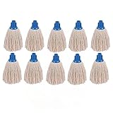 2 WORK 2 W04287 Sockel Mop, Bindfäden Raue, 12 oz, blau (10 Stück)