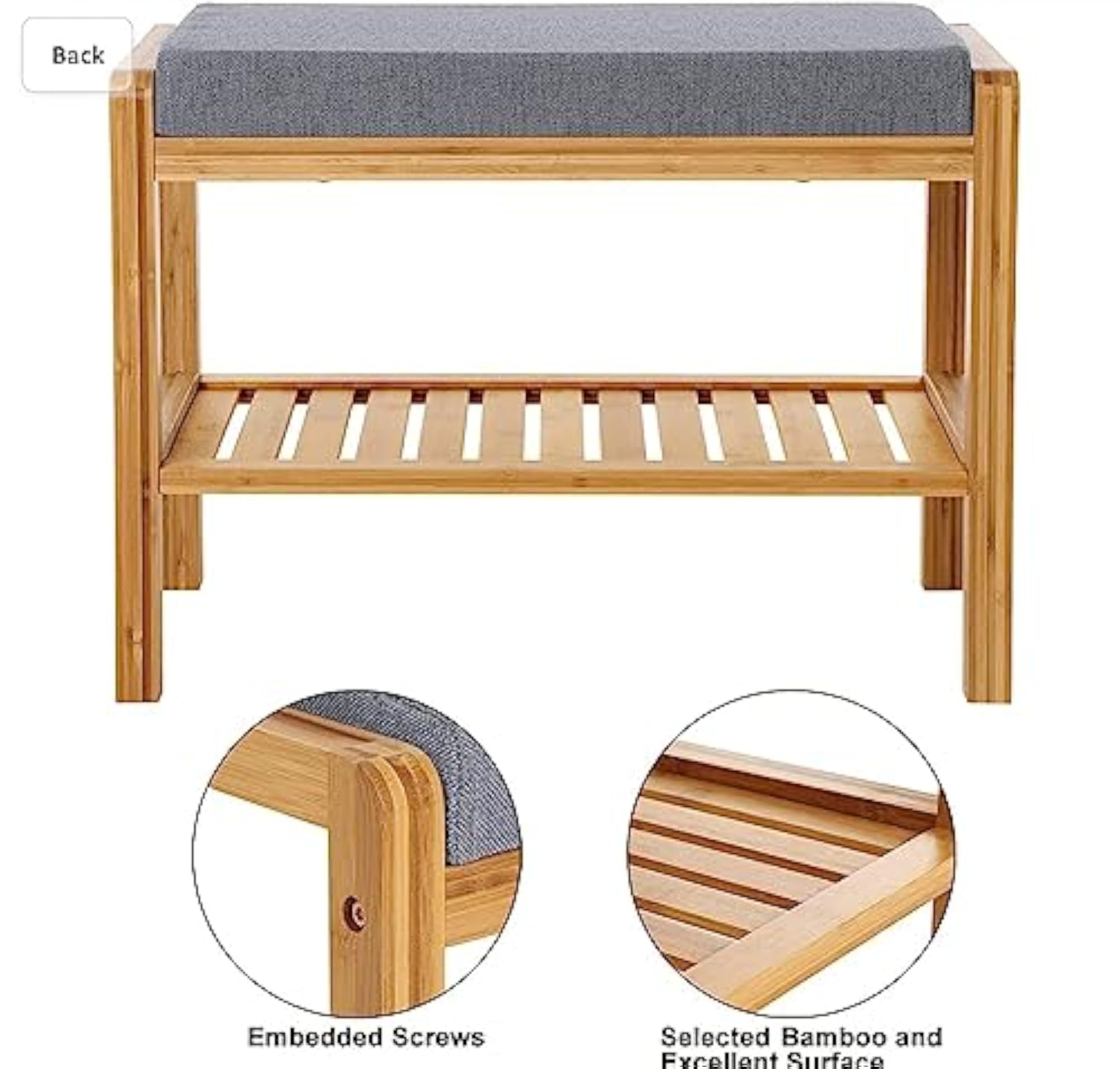 Teak Wooden Shoe Rack and Sitting Stool