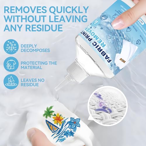 WEILAOK Removedor de Vinilo de Transferencia de Calor para Tejidos, Removedor Rápido de Letras de Vinilo, Potente Removedor de Residuos, Suave Lmpresión Ropa Eliminación Rápida Eliminación, 260ml