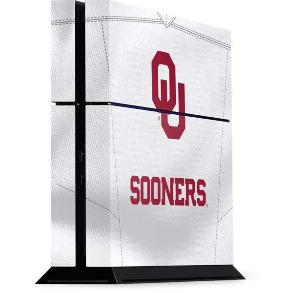 Skinit Decal Gaming Skin Compatible with PS4 Console - Officially Licensed University of Oklahoma White Jersey Design
