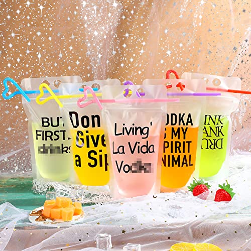 Sets de 20 bolsitas de bebida con sorbetes miniatura 3