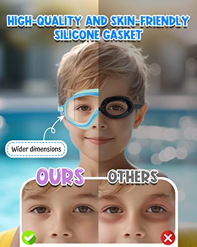 Image of Swim Goggles 2 Pack, Wide View Anti Fog&UV Swimming Goggles for Audlt, No Leak Pool Beach Essentials for Men Women