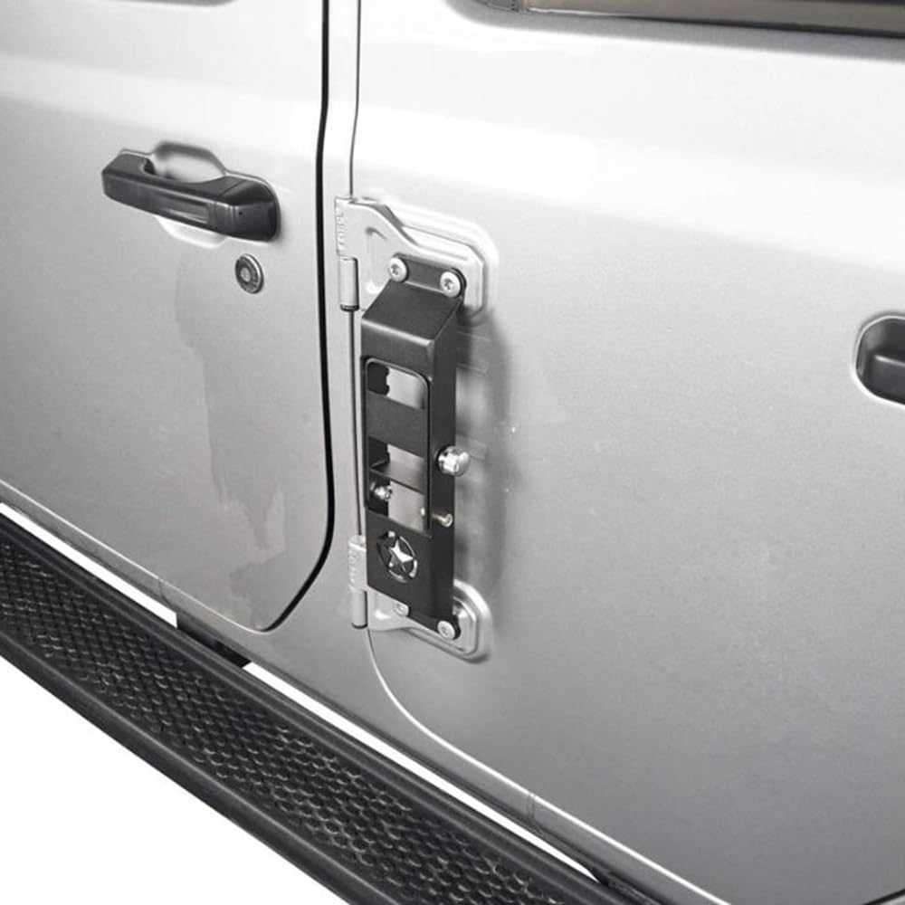 Blueshyhall Marchepied de porte de voiture pliable pour J-eep Wrangler JK/JKU 2007-2017 2 portes 4 portes, pédale de porte de voiture pour accès au toit de voiture, charge maximale : 136 kg,