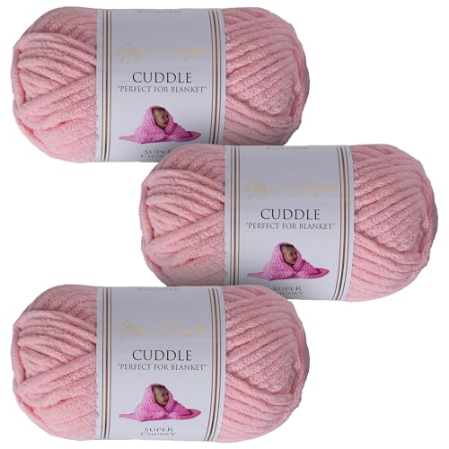 Utopia Crafts Cuddle Laine Chenille, Fil Chenille, Pelote de Laine à Tricoter Super Épaisse de 100 g (60 m), Moelleuse, Douce, Facile à Utiliser, Idéale...