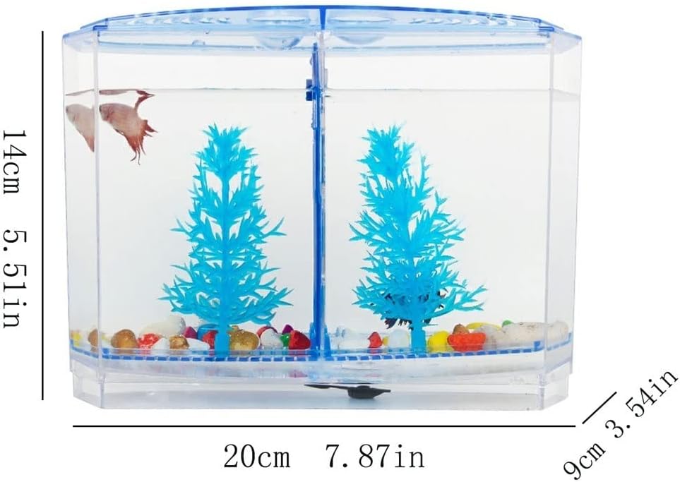 Fish Tank Desktop Transparent Resin Bilateral Fish Tank Creative Decorative Fish Tank Small Goldfish Tank Office Home Glass Fish Tank
