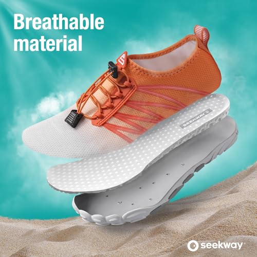 Image of SEEKWAY Water Shoes Men Women Adult Quick-Dry Aqua Sock Barefoot for Beach Swim River Pool Lake Hiking Kayaking Surfing