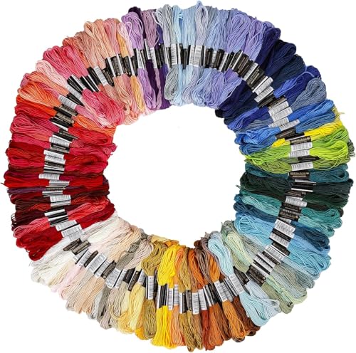 Hilos de Bordar, 150 Colores Hilos Punto de Cruz para Principiantes en Bordado, Kit de Hilos Cross Stitch Bordado para Costura Punto de Cruz, Manualidades y Hacer Pulseras