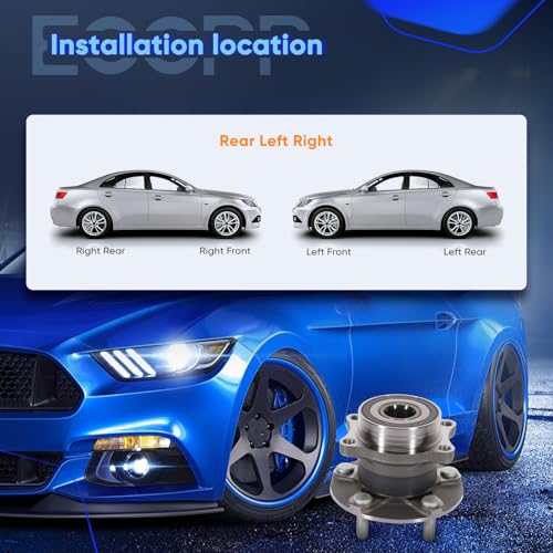 Image of ECCPP 2-Piece 512536 Wheel Hub Bearing for Subaru Outback 2015-2021 | for Subaru Legacy 2015-2021 5 lugs w /ABS Sensor Pre-Greased Sealed