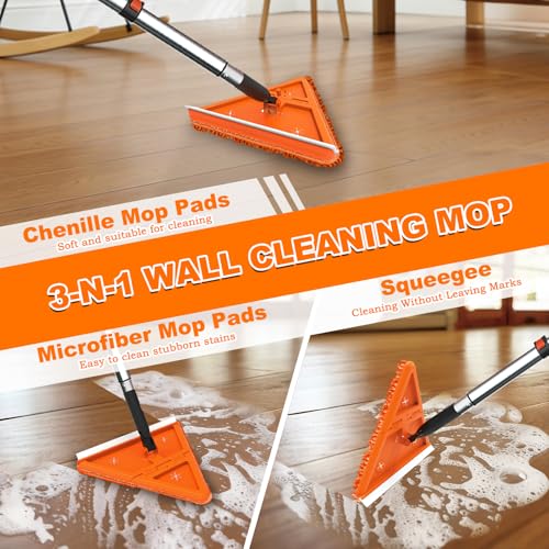 LAANPOLE 30FT Reach Dusters for Cleaning, Ceiling Fan Cleaner Duster with Extension Pole, Wall and Baseboard Cleaner Mop with Handle for Window Cobweb Fan Blade and High Ceiling by LAANPOLE - Used condition - Image 8
