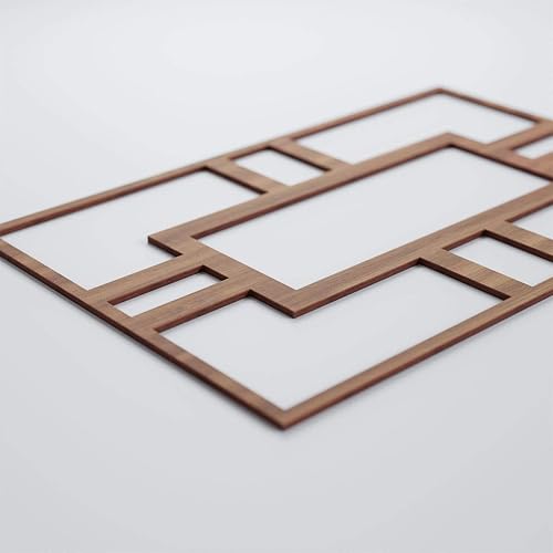 Miniatura 4 de 15 12"W X 23 38" H Hastings decorativos grandes paneles de pared de madera calado, nogal