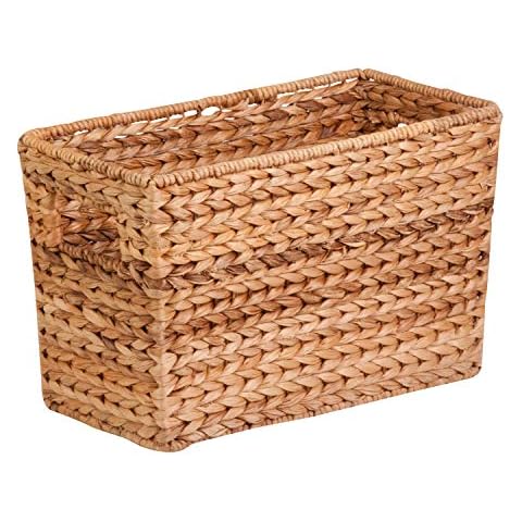 Honey-Can-Do 15x5 Magazine Storage Basket STO-02883 Storage Baskets, Woven Storage Baskets, Decorative Storage Baskets, Small Storage Baskets, Storage Basket with Handle, Desk Storage Baskets Cover