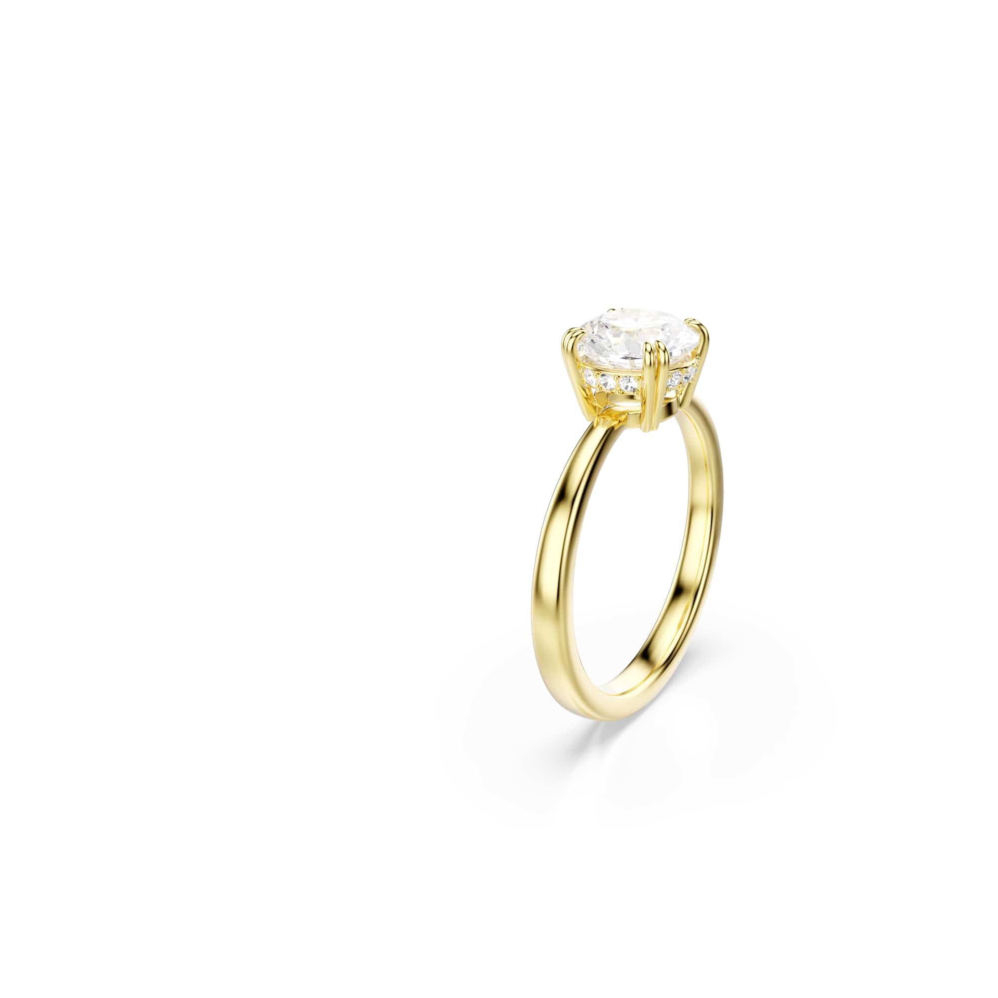 Swarovski Stilla Kollektion Cocktailring, Rundschliff, Weiß