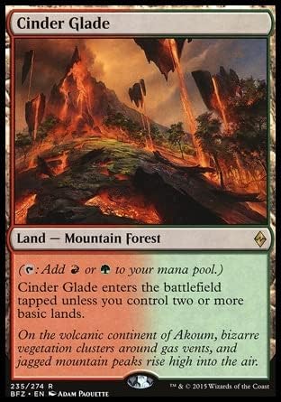 MTG Magic: The Gathering - Cinder Glade (235) Battle for Zendikar BFZ