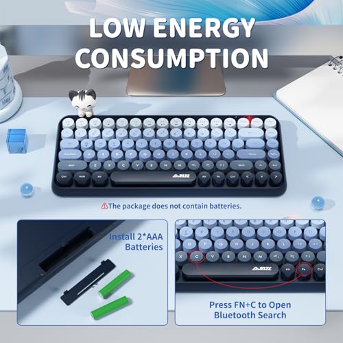 Clavier rétro Bluetooth AJAZZ 308i bleu pour optimiser le télétravail