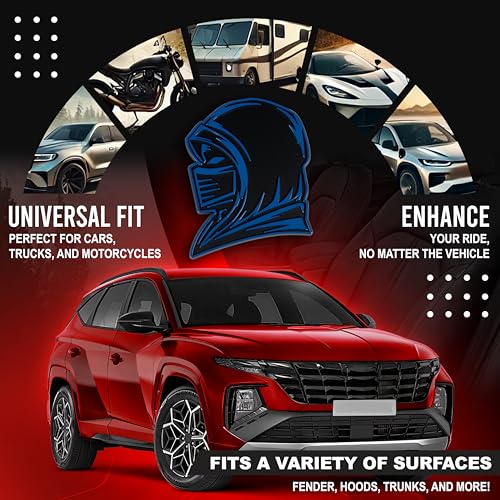 Image of Ninja Emblem, Custom 3D Car Badge - Universal Exterior Accessories for Car, Truck, SUV, Motorcycle (Set of 2) (Blue)