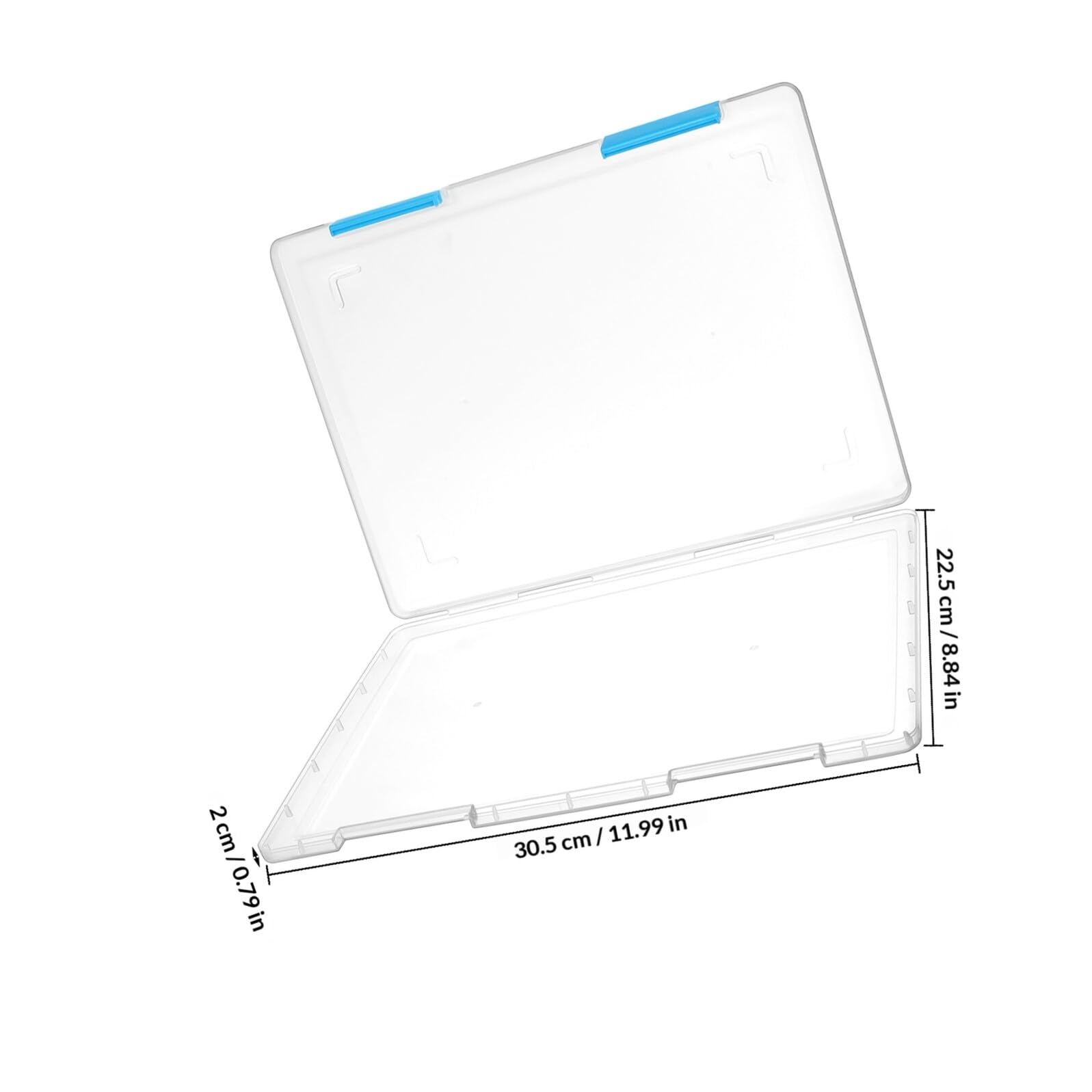 A4 Aufbewahrungsbox Transparent mit Deckel 4 Stück Dokumentenbox aus Robustem Kunststoff Büro und Schreibtisch Organizer für Papier und Belege