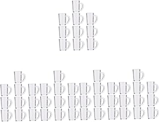 SAFIGLE 50 Pçs Casa De Bonecas Caneca De Cerveja Decoração Para Casa Acessórios De Óculos Kits Em Miniatura Óculos De Degustação Inquebráveis Copos De Cerveja De Plástico Em Miniatura