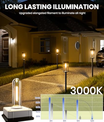 Solar Pathway Lights Outdoor 12-Pack