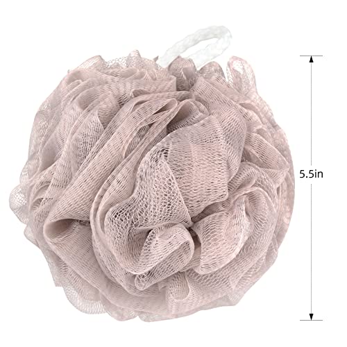 Image of Fu Store Loofah Sponge Shower Loofahs 4 Colors Bath Sponges Body Scrubbers | Mesh Balls 70g Luffa for Rich Lather Exfoliating Wash Back Scrubber Bathroom Men Women 4 Pack Cleaning Bathing Accessories