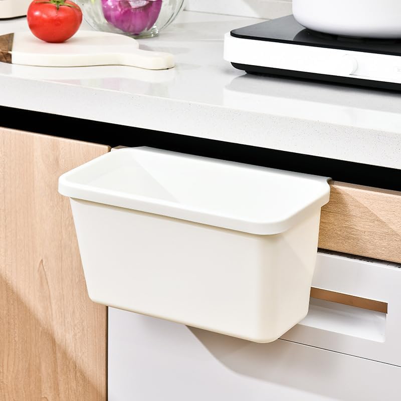 Multifunctional Kitchen Cabinet Door Hanging Trash Can – Plastic Desktop Storage Bin – Creative, Washable, and Space-Saving Organizer for Home, Office & Bathroom Use (Multicolour)-image-24