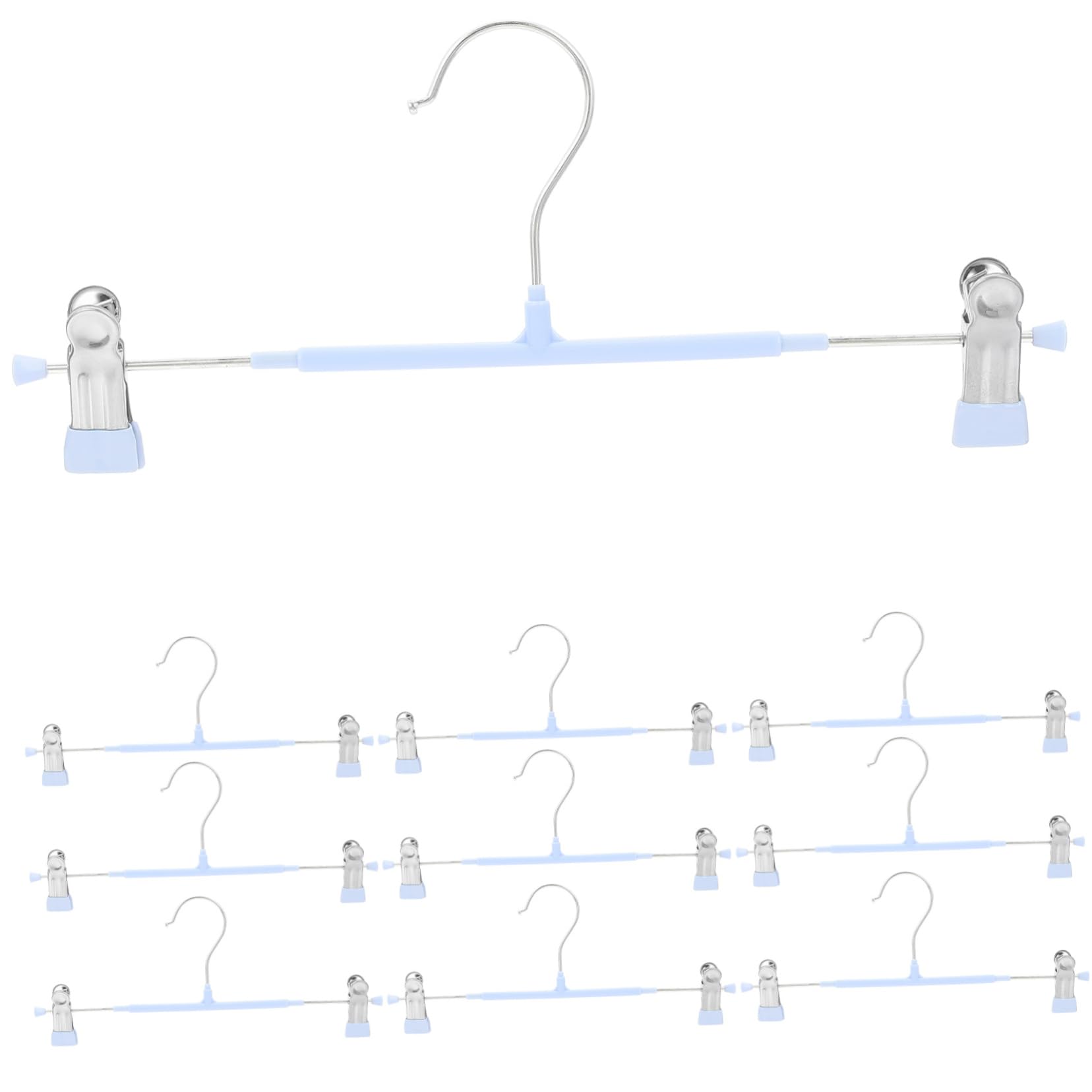 DECHOUS 10Pcs Strong Pants Hangers Skid Clip Hangers for Jeans Skirts and Trousers Household Clothing Accessories Space Saving Design