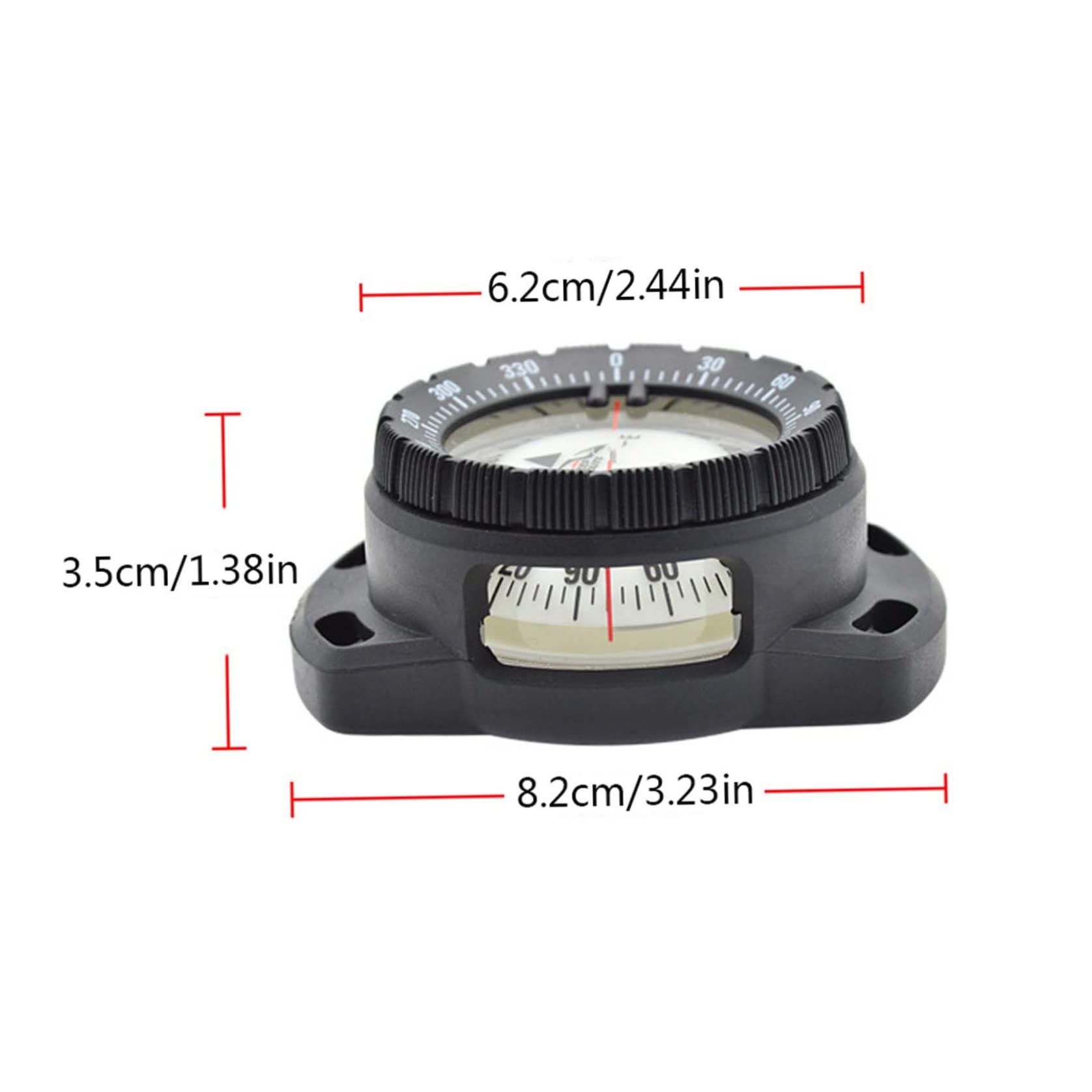 Bussola per Immersione Surf Luminoso subacqueo Bussola da Polso da 50 m Visione Notturna Navigazione Impermeabile con Bungee..
