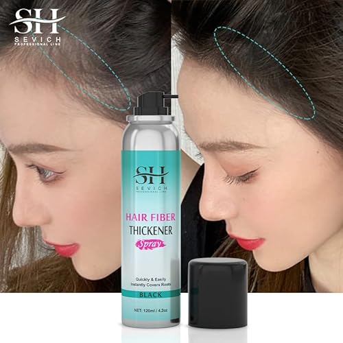 Sevich Root Touch Up Spray 4.2Oz - Grey Hair Concealer Spray, Instant Thin Hair Root Cover Up, Temporary Hair Color Dye, Hairline Concealer Spray(Black) #TOP3