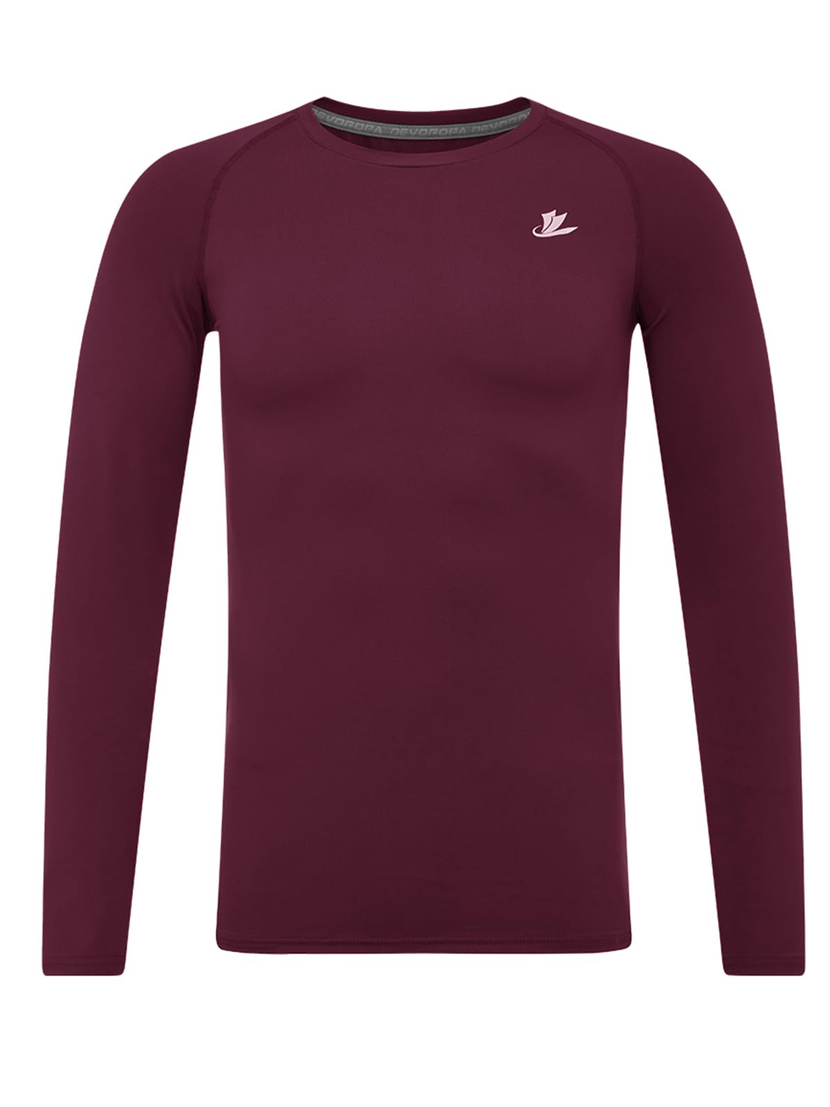 DEVOROPA Youth Boys Compression Shirt Long/Short Sleeve Football Baseball Undershirt Quick Dry Kids Sports Baselayer Crewneck