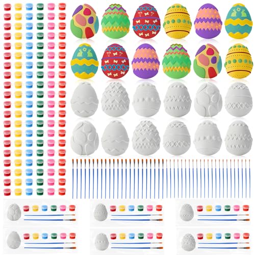 Foilswirl 24 Set Easter Egg DIY Painting Kit Ceramic to