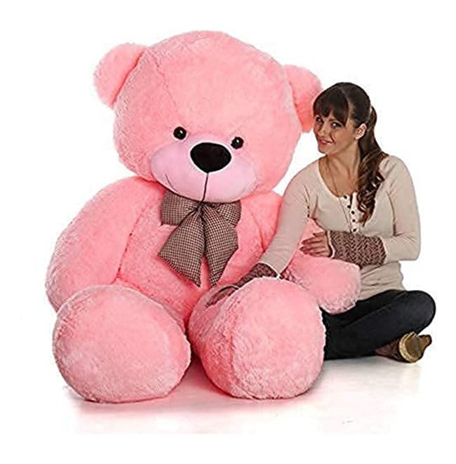 BHAGWATI SOFT TOY Teddy Bear Plush Stuffed Animals Soft Toys, Huggable Teddy Bear, Birthday Gift for Boys, Girls, Wife, Girlfriend, Women, Kids Valentine's Christmas Gift (6 Feet, Pink)