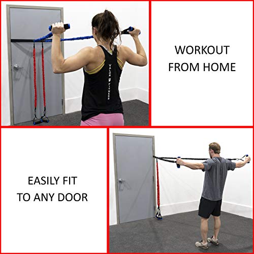 Valor Fitness Resistance Cords - Heavy Resistance Bands with Handles and Anti-Snap Protective Nylon Tube Bands Sleeves… - Image 5