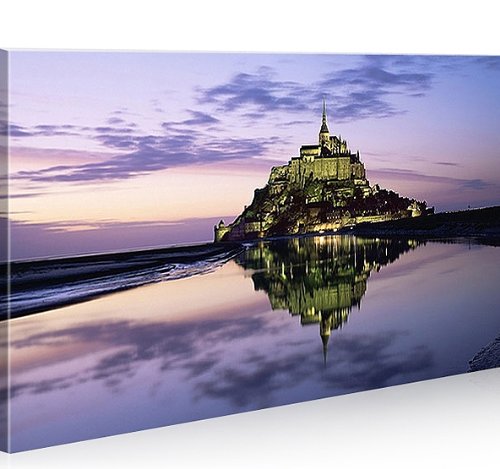 Tableau sur toile Mont St Michel solution mur vide décoration chambre