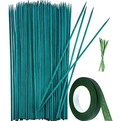 Green Bamboo Sticks Green Plant Stake, Floral Picks, Wooden Sign Posting Garden Sticks, Plant sticks, Plant Stake (30PCS 30CM) Cover