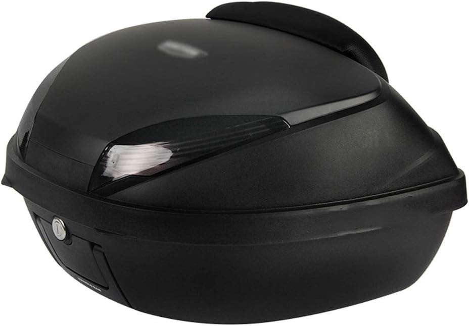 公式の店舗 オートバイトランクトラベル荷物収納ボックス ユニバーサルオートバイヘルメットトップボックスバイクモペットバックリアケース 52l の耐摩耗性 圧力抵抗 大容量 防水 防止防止防止防止術 Color Black Shell Light Bar Cougaropen Com