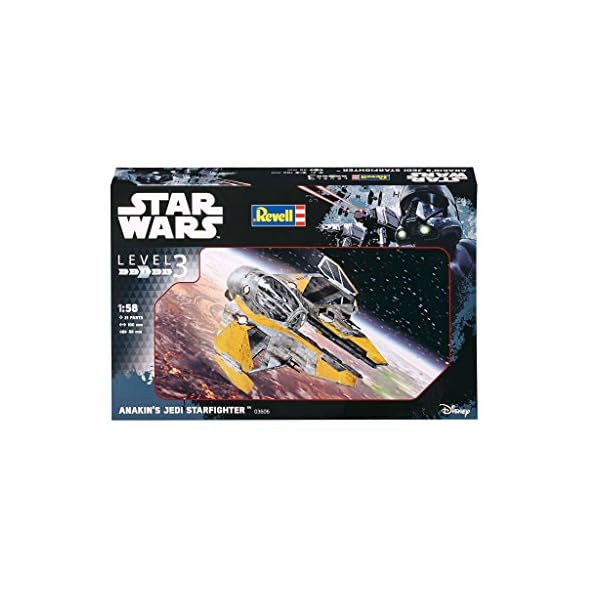 Revell Modellbausatz Star Wars Anakin's Jedi Starfighter im Maßstab 1:58, Level 3, originalgetreue Nachbildung mit… – Bild 3