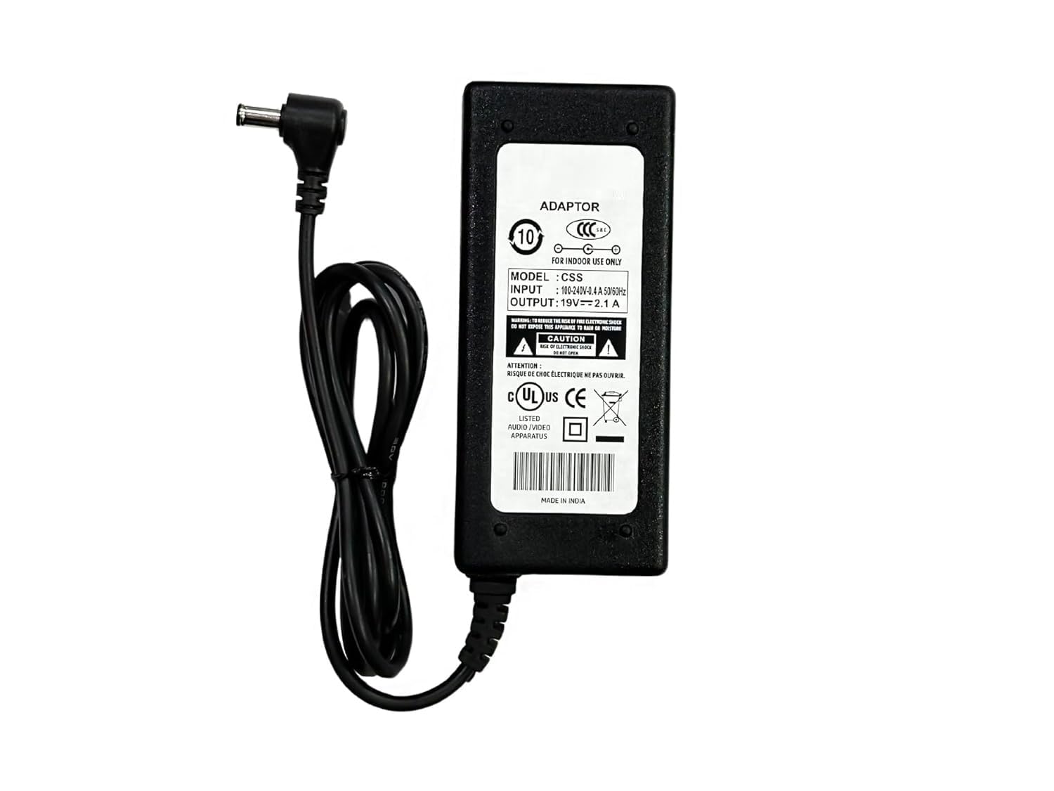 CSS 19V 2.1A Power Adapter for LG LED Monitor & TV, Compatible with 19", 21.5", 24", 27", 29" & 32" Displays, AC/DC Power Supply, Black-image-4