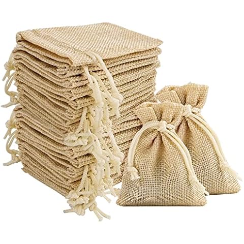 Sachets en Jute MINISOISO 110PCS Cover
