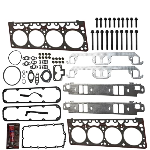 Image of Partsflow Head Gasket Bolts Set HS9898PT-2, ES71038-1 | Compatible With Dodge Dakota RAM Jeep Grand Cherokee 1998-2003 5.9L; Graphite; Head Gasket set ; Head gasket kit