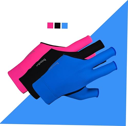 Miniatura 6 de VOSAREA Breathable Finger Billiards Glove with Slip Elastic Wrist Wear Resistant Snooker Glove for Smooth Stroke Blue Pool Cue Accessory