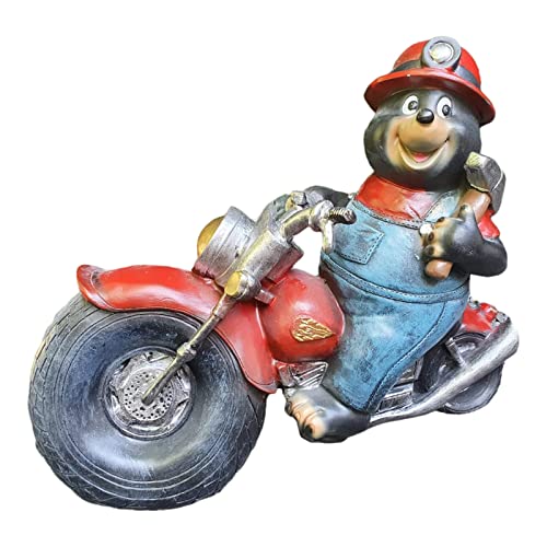 Aspinaworld Gartenfigur, Maulwurf Figur auf Motorrad, 26 cm, Figur...