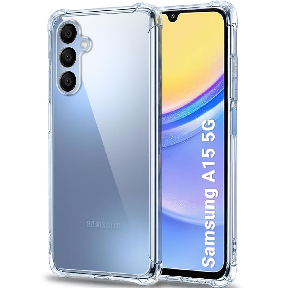 TheGiftKart Transparent Crystal Clear Back Cover Case for Samsung Galaxy A15 5G | Shockproof Soft TPU Case | Cushioned Edges for Ultimate Protection Back Cover Case for Samsung A15 (TPU, Transparent) (B0CQZYS4M8) Amazon Price History, Amazon Price Tracker